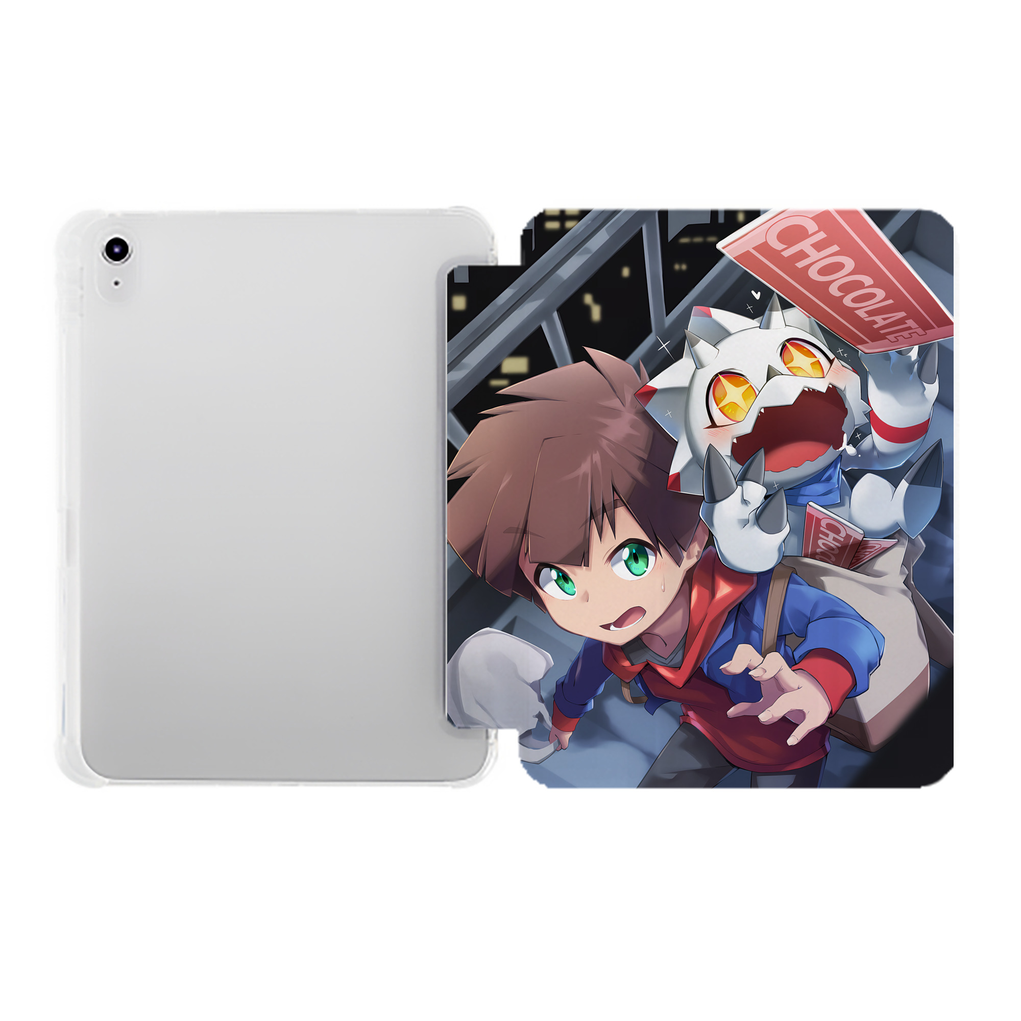 （画像用） Digimon デジタルモンスター/デジモン IPad ケース ペン収納付き 三つ折りスタンド PUレザー×シリコン 対応機種9.5/10.5/10.9インチ